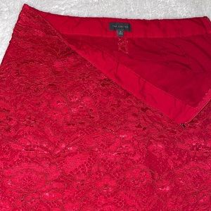 The Limited red lace skirt